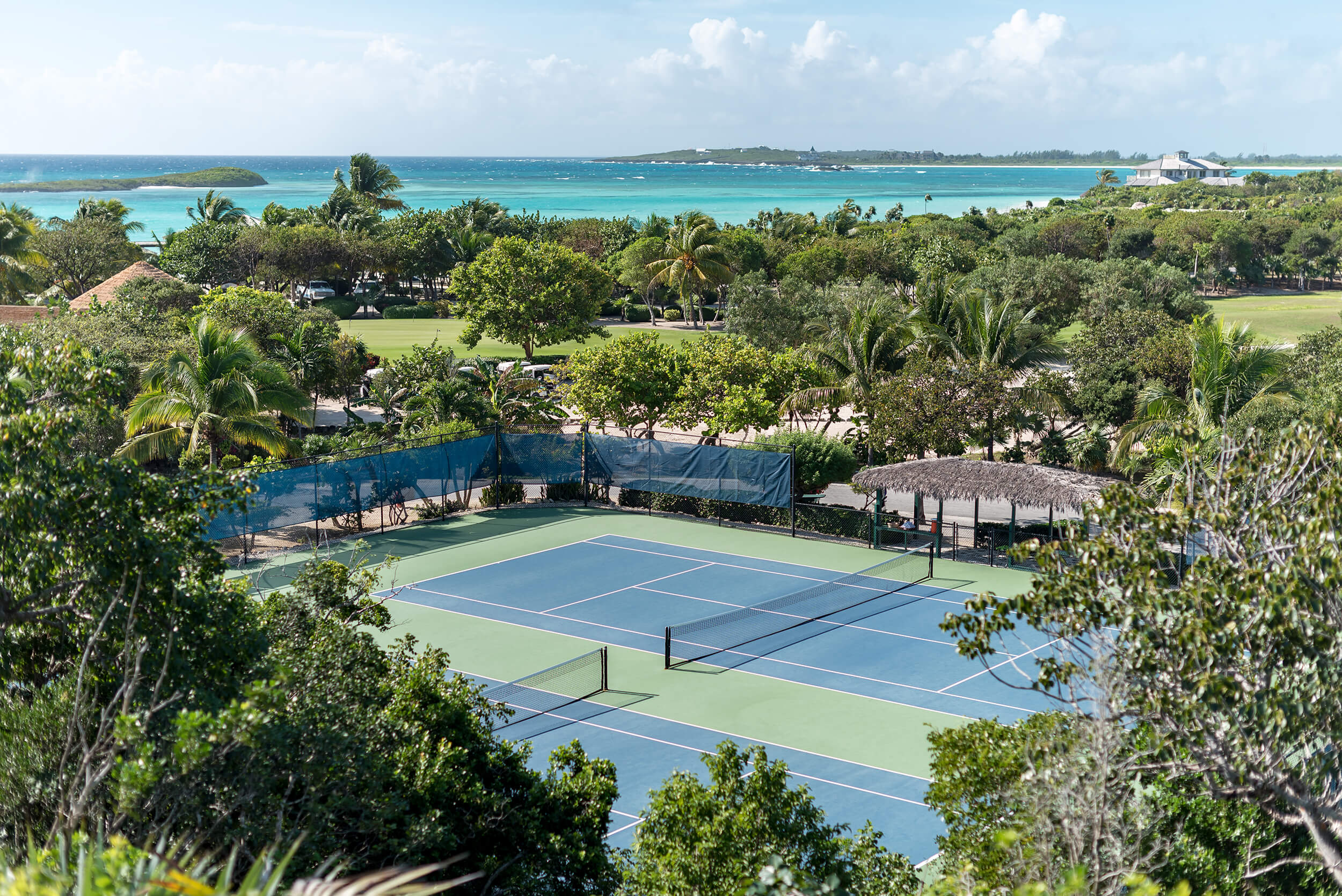 The Abaco Club Tennis Courts aerial view