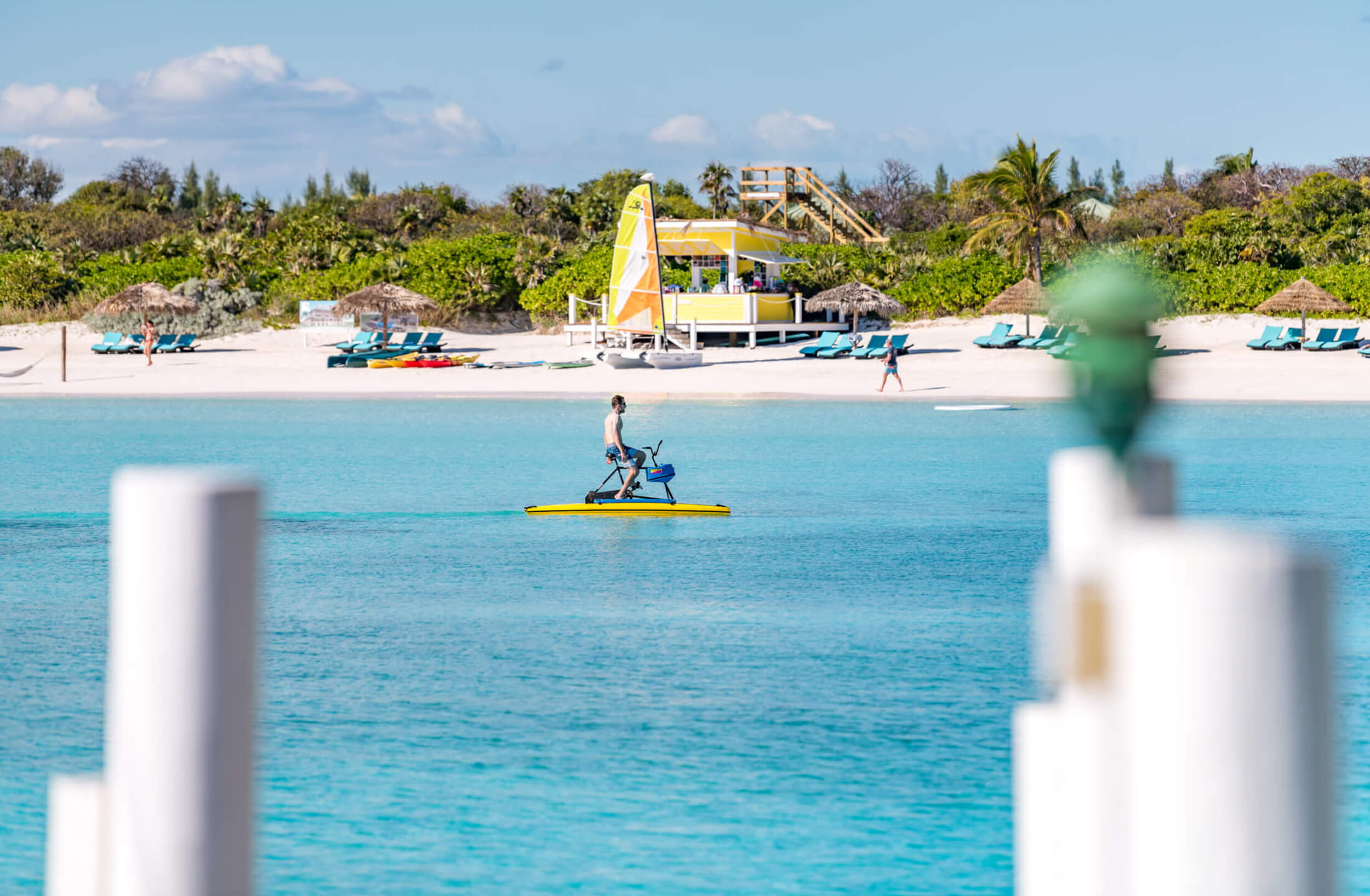 A person Aqua Cycling at The Abaco Club