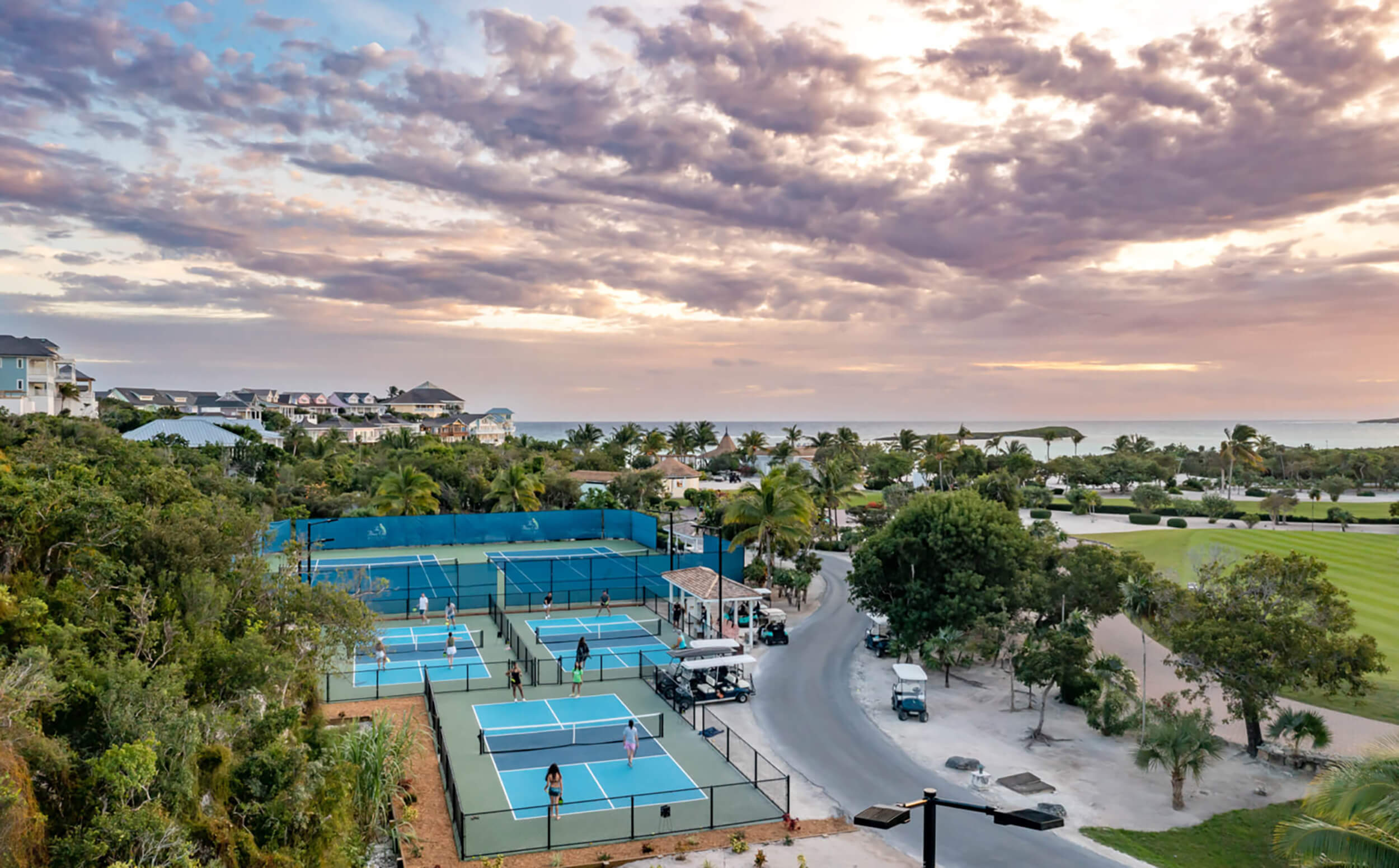 Pickle ball and tennis courts at The Abaco Club
