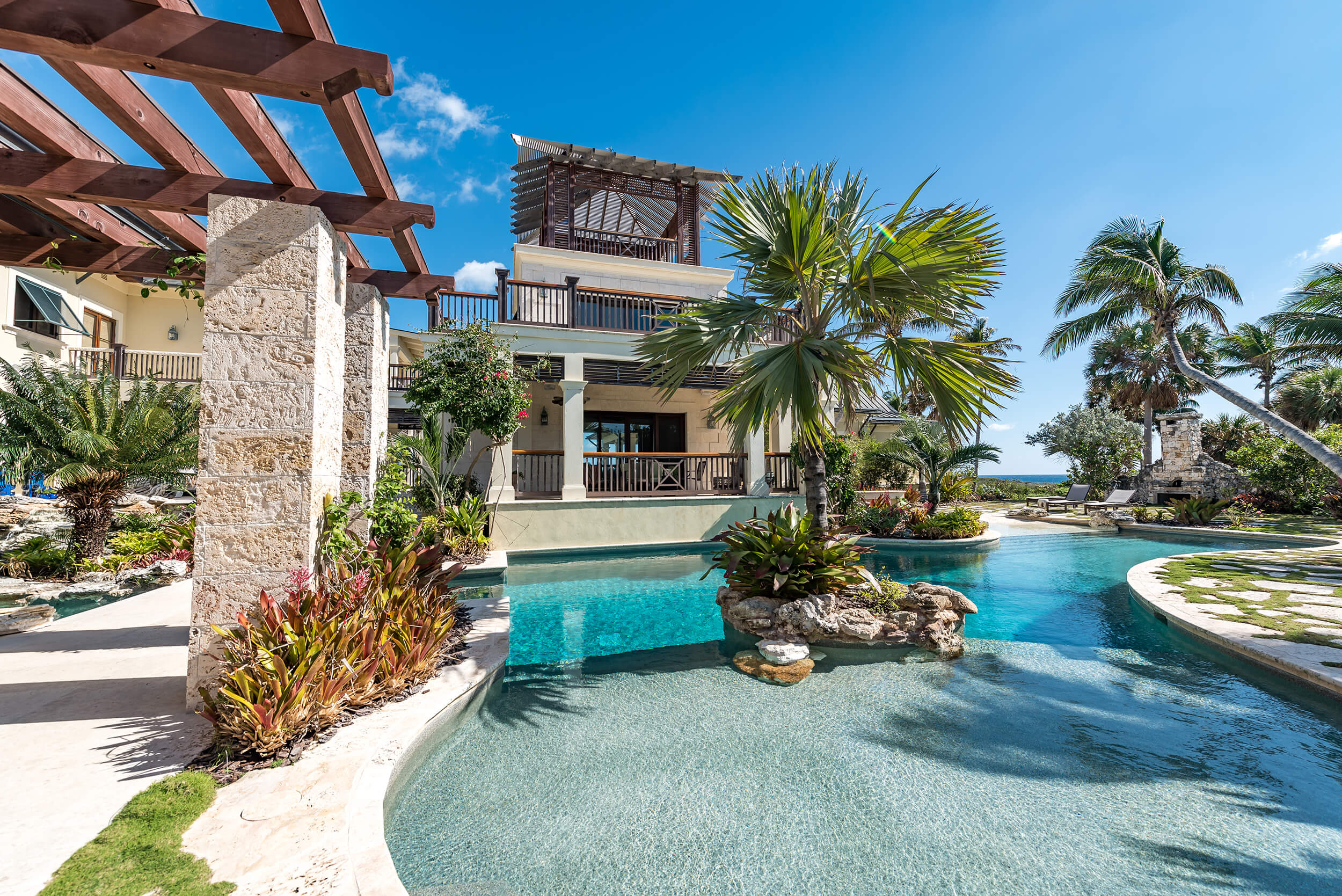 Elegant house at The Abaco Club with ocean views, symbolizing the luxury of club lifestyle and coastal living