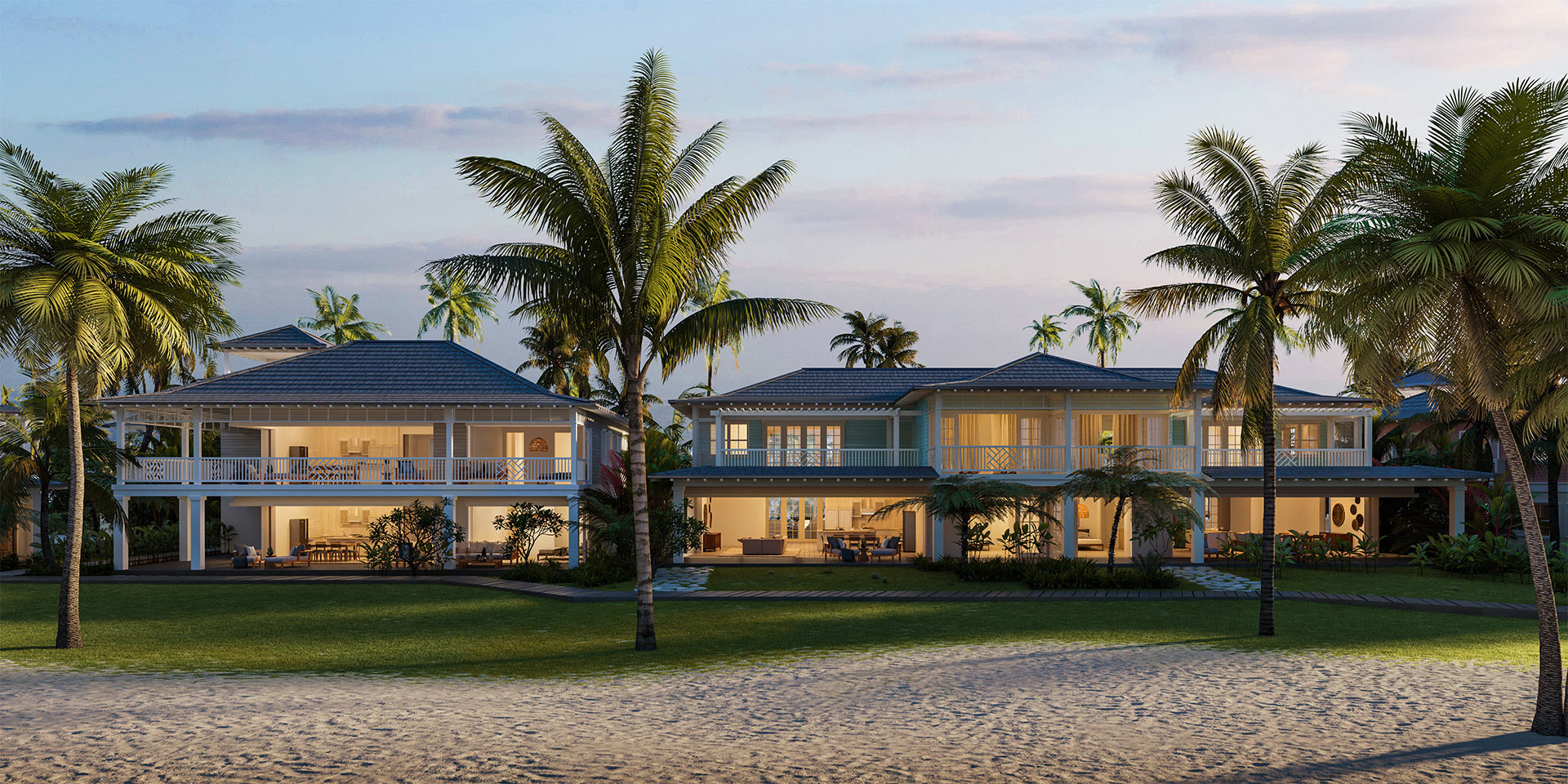 Luxurious beachfront property at The Abaco Club offering premier coastal living