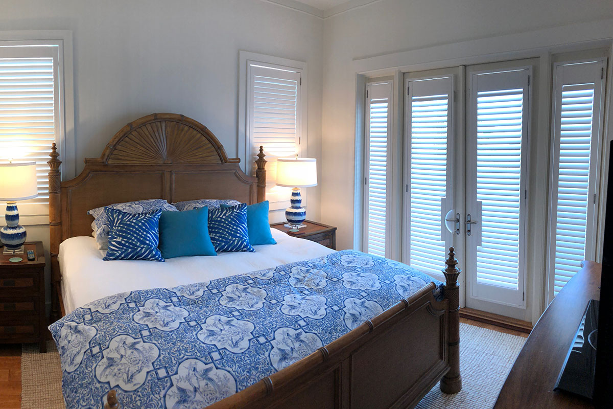 Elegant Bedroom view of Sand Castle, a beachfront property at The Abaco Club