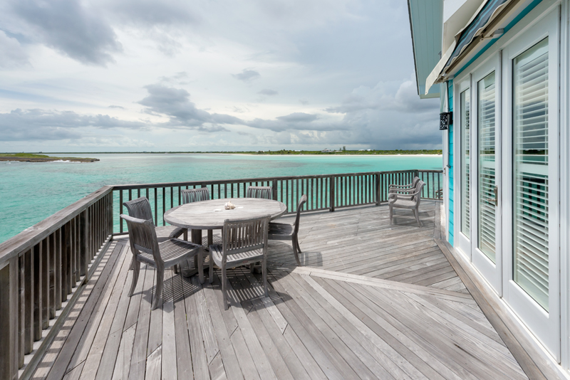 Balcony overlooking the turquoise sea at The Abaco Club