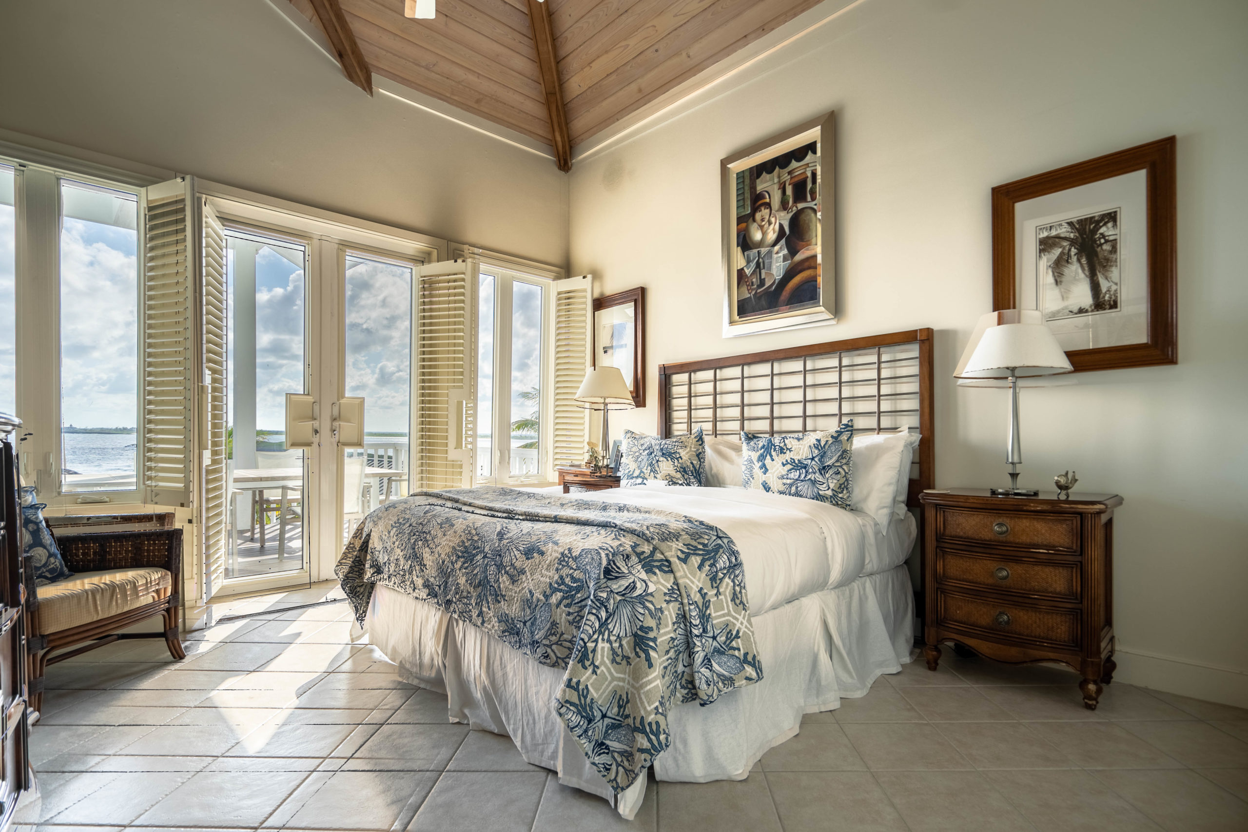 Interior of a beachfront house at The Abaco Club