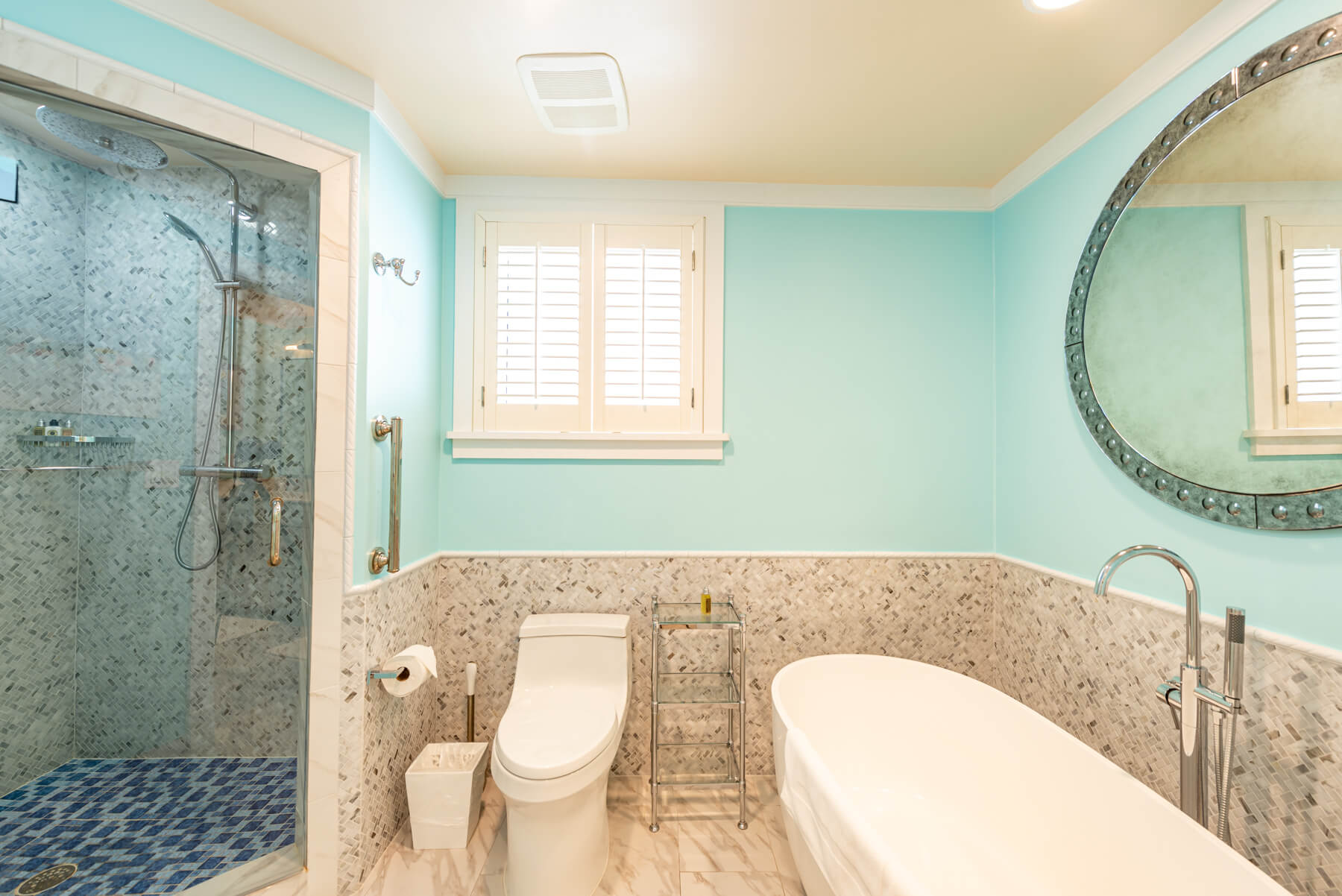 Bathroom of a house with ocean view at The Abaco Club