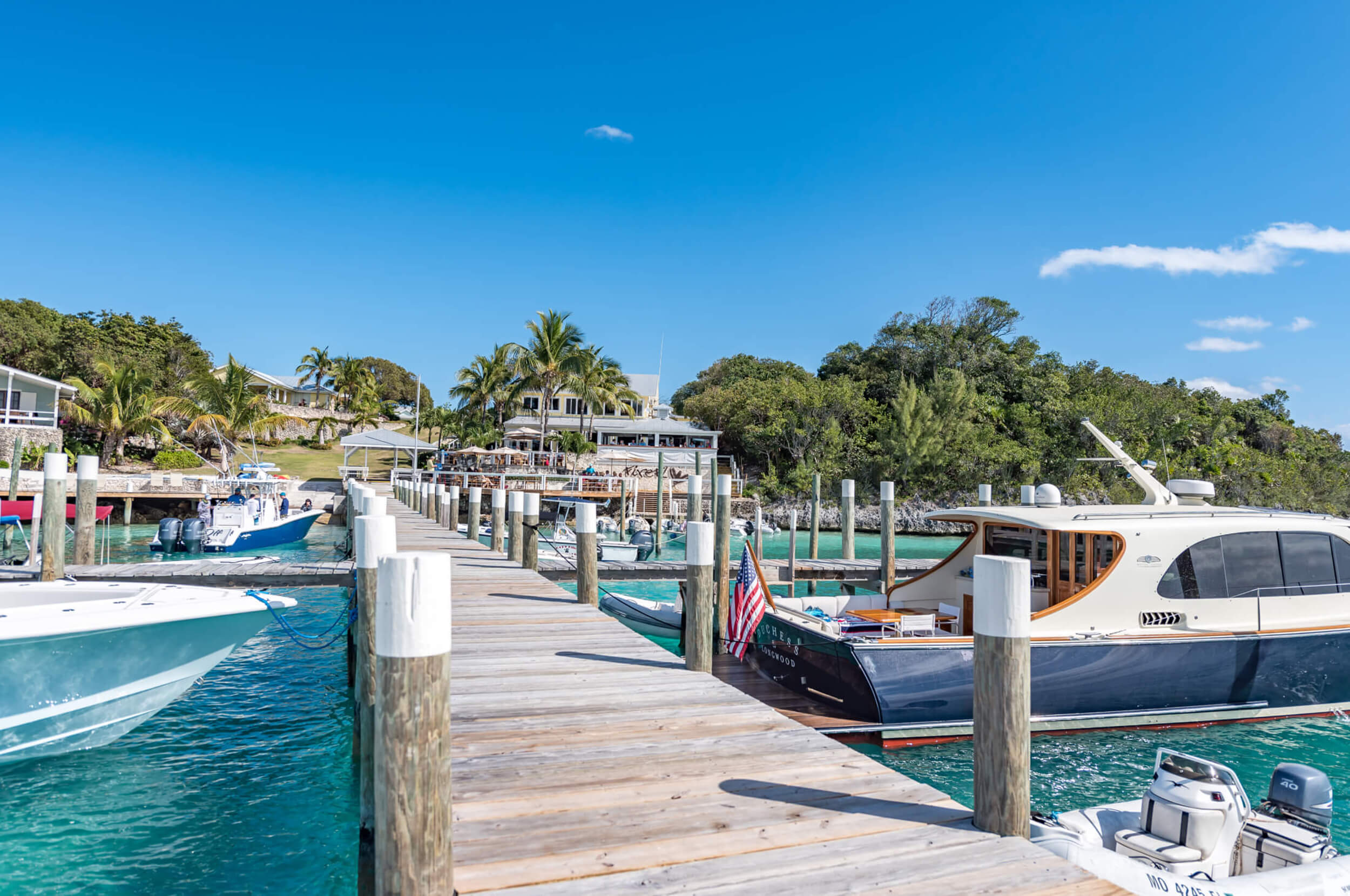 Boat dock at The Abaco Club
