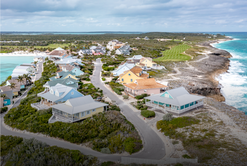The Cliffs neighborhood view at The Abaco Club