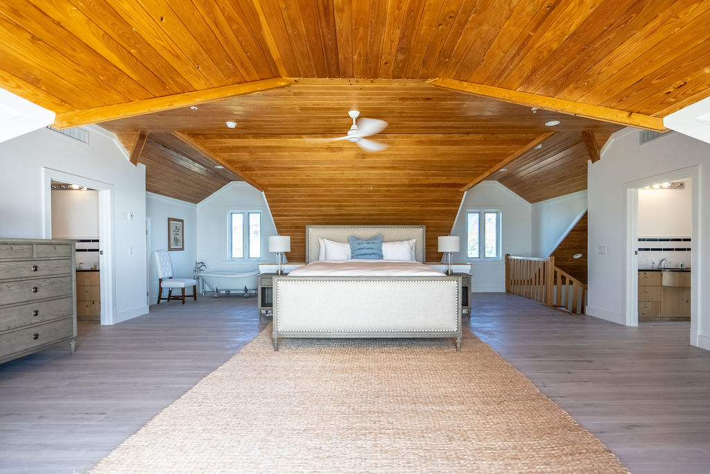 Bedroom of a house in The Bahamas at The Abaco Club