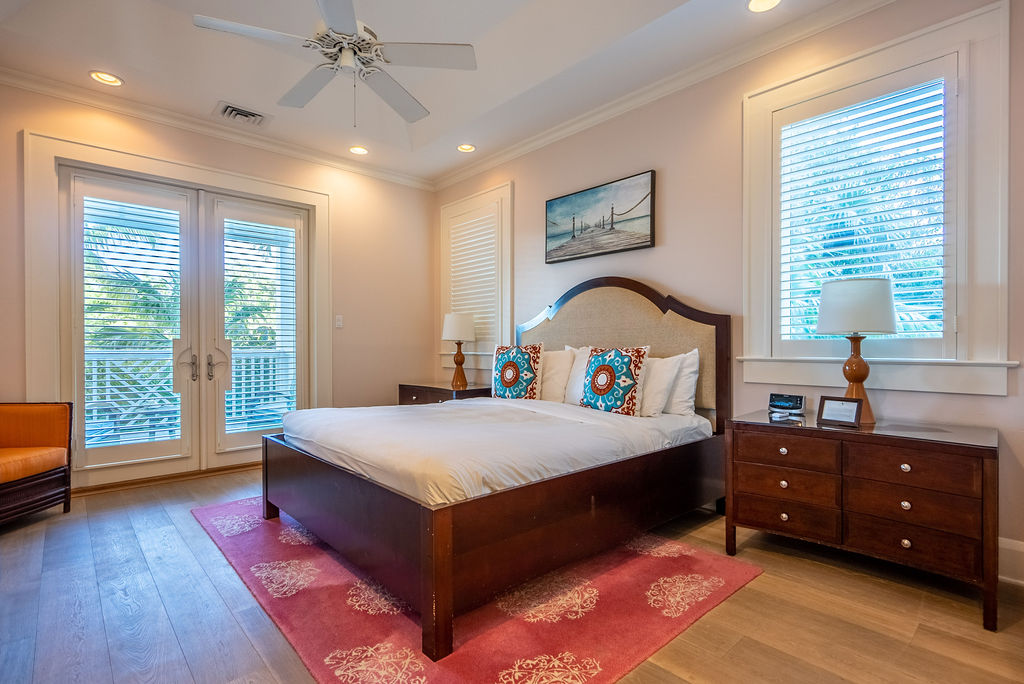 Luxury bedroom of a villa conveniently located in The Bahamas at The Abaco Club