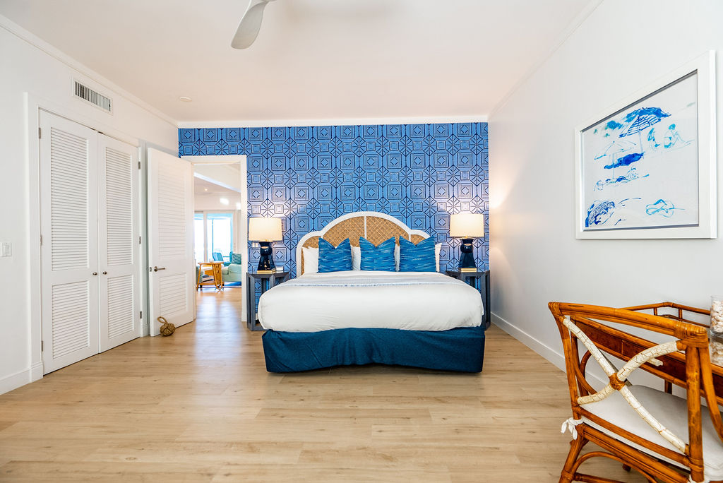 Elegant bedroom of a property at The Abaco Club The Cliffs neighborhood