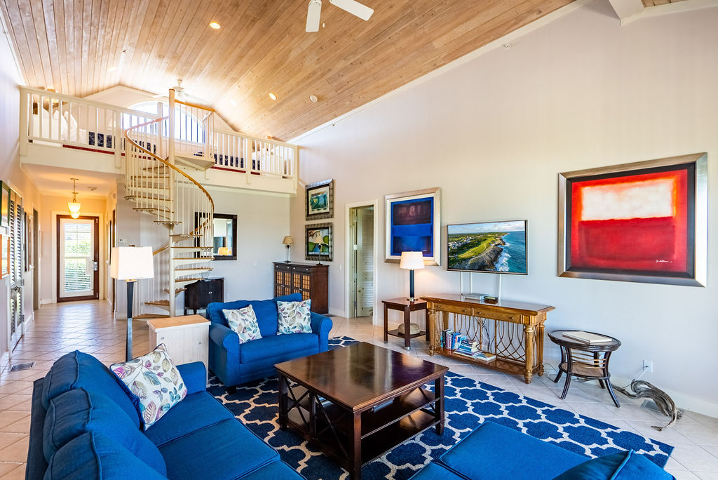 Elegant living room area of the Look Out property in The Abaco Club