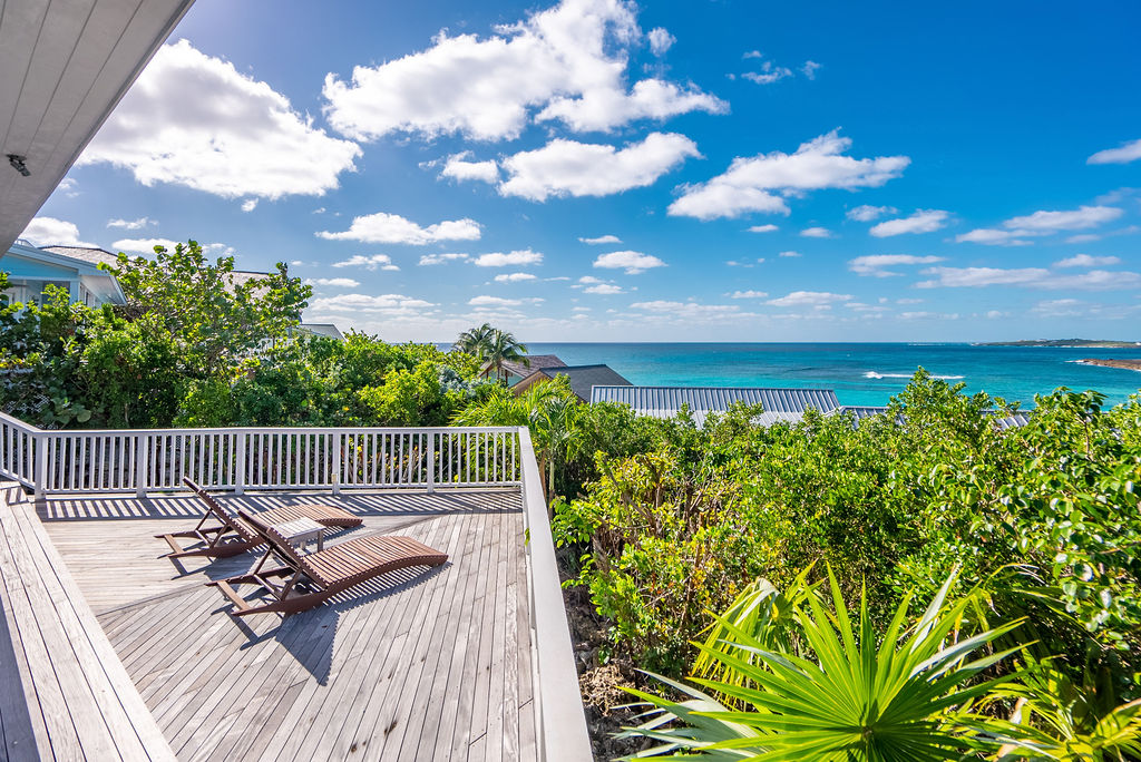 Balcony view from The Look out, an elegant beachfront property in The Abaco Club