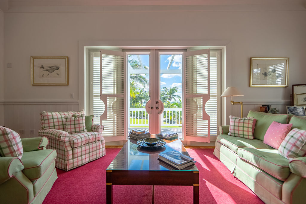 Elegant Living room of a house in The Estates neighborhood at The Abaco Club