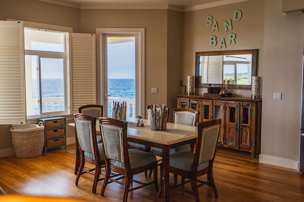 Dining room in a Beachfront real estate villa at The Abaco Club