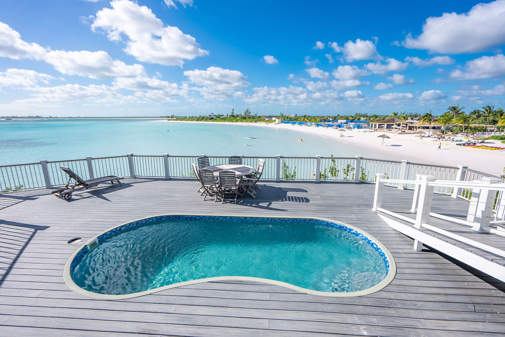 Infinity pool from one of the real estate properties at The Abaco Club