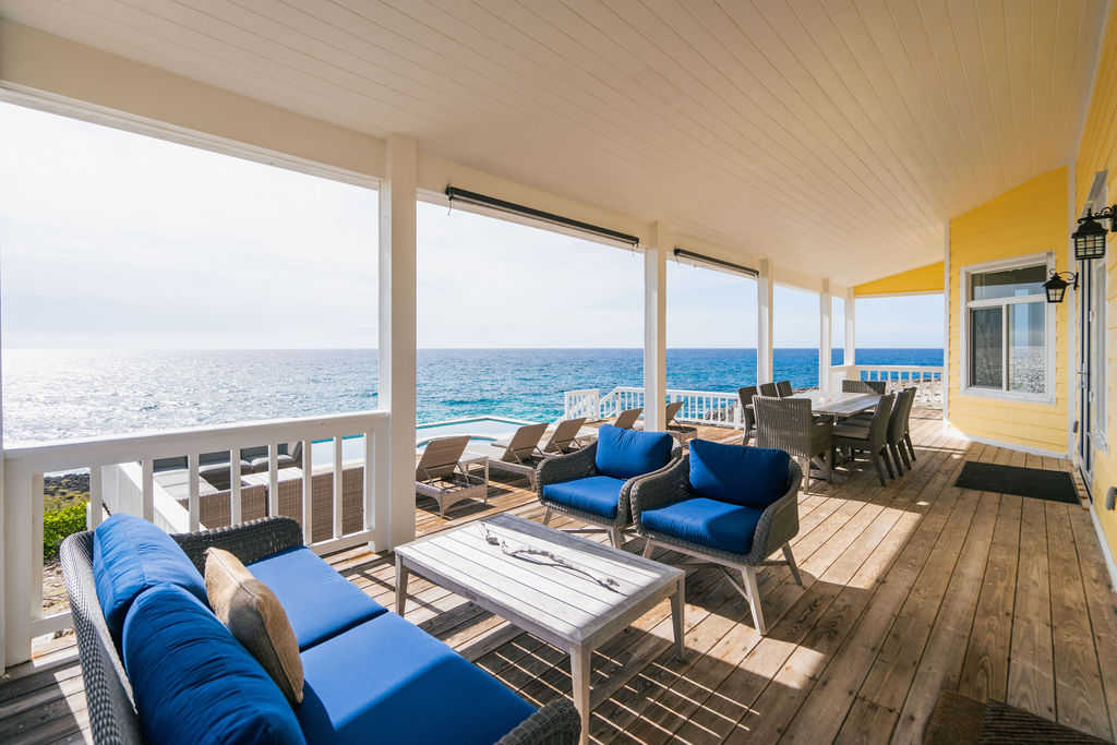 Balcony in a Beachfront real estate villa at The Abaco Club