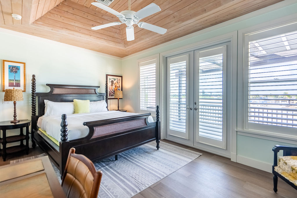Elegant bedroom from one of the real estate properties at The Abaco Club