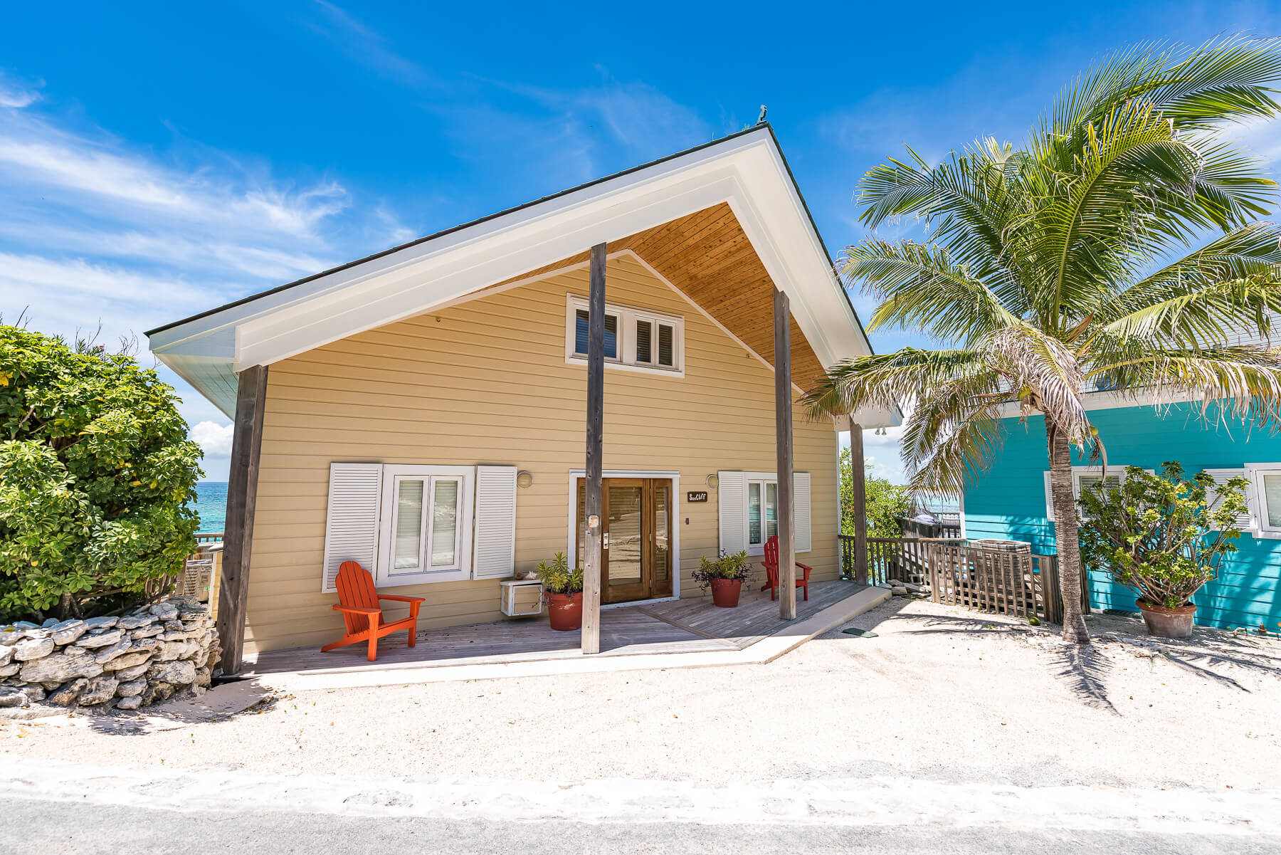 High class beachfront villa at The Abaco Club, showing the dream of upscale coastal living in the Bahamas.