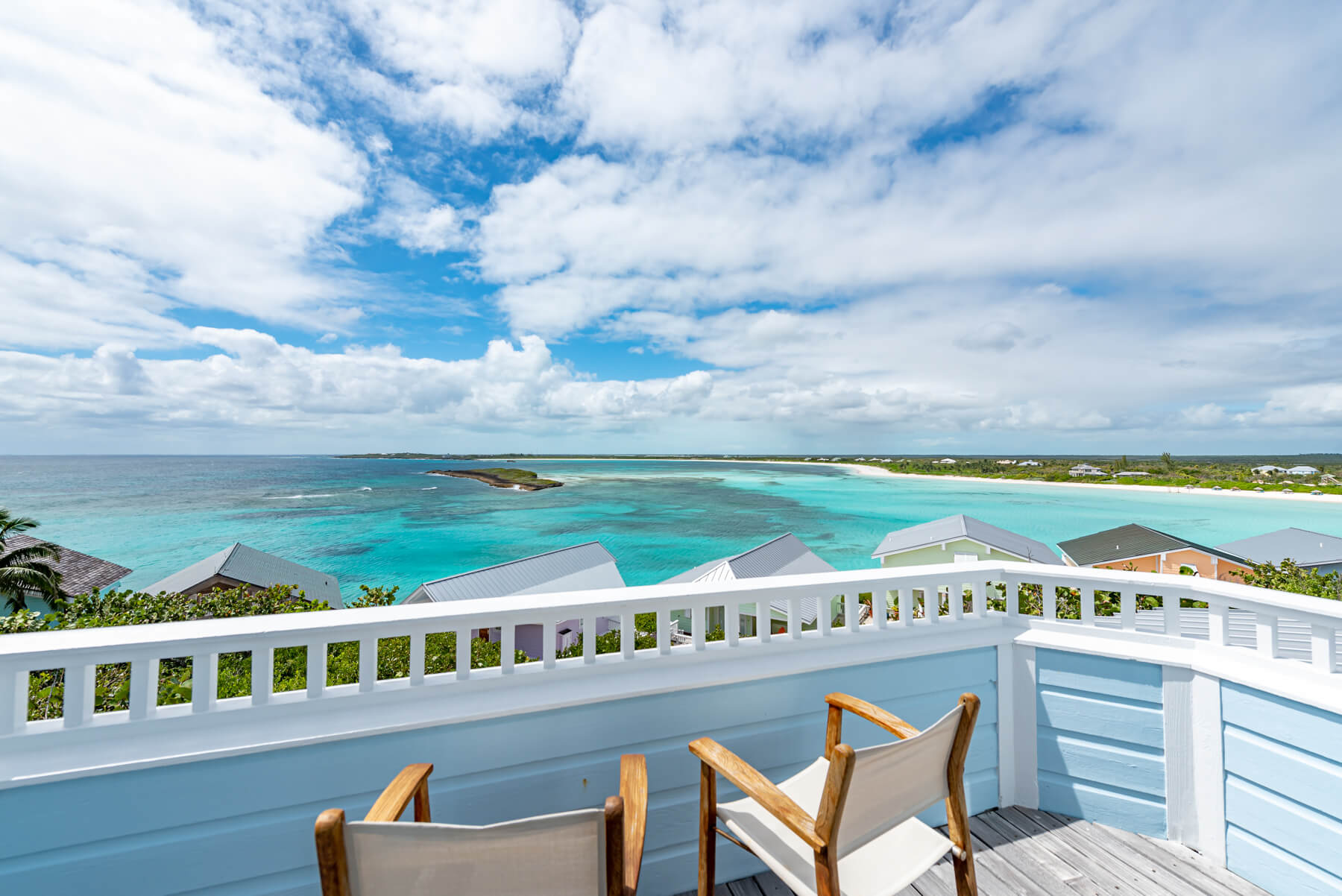 Balcony of a house located close to the Cliff House restaurant in The Bahamas