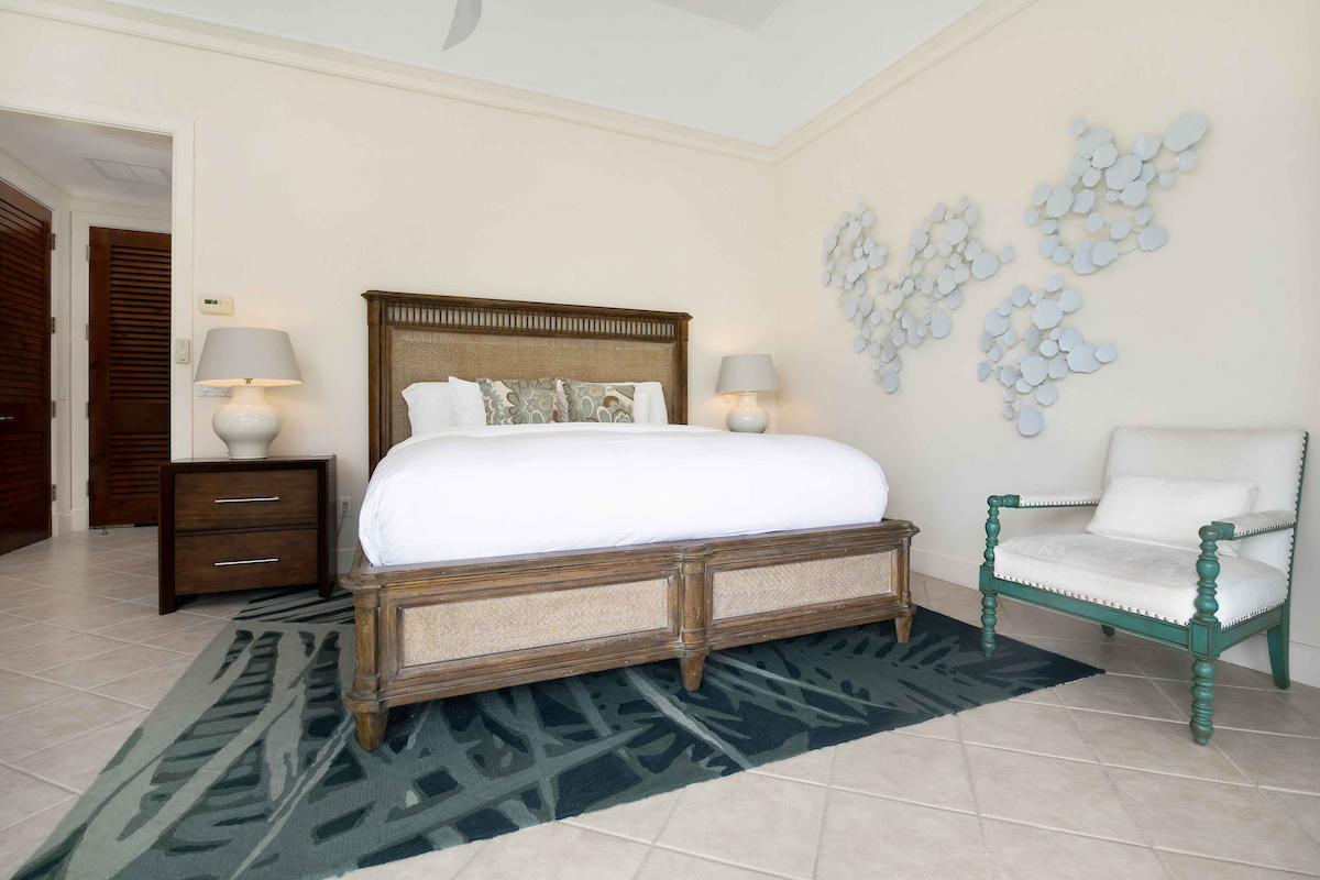 King bed in a luxury house at The Abaco Club