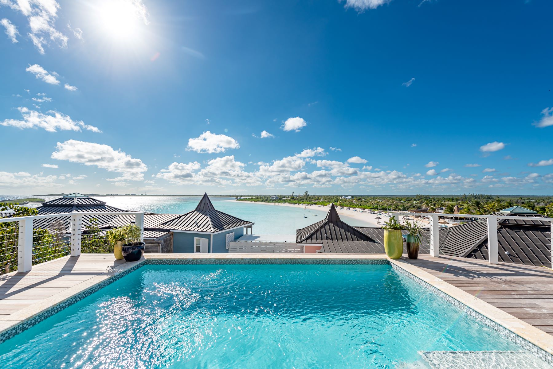Inifinity pool of a property at The Abaco Club The Cliffs neighborhood