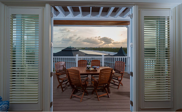 Spacious view from a beachfront house on Winding Bay Bahamas