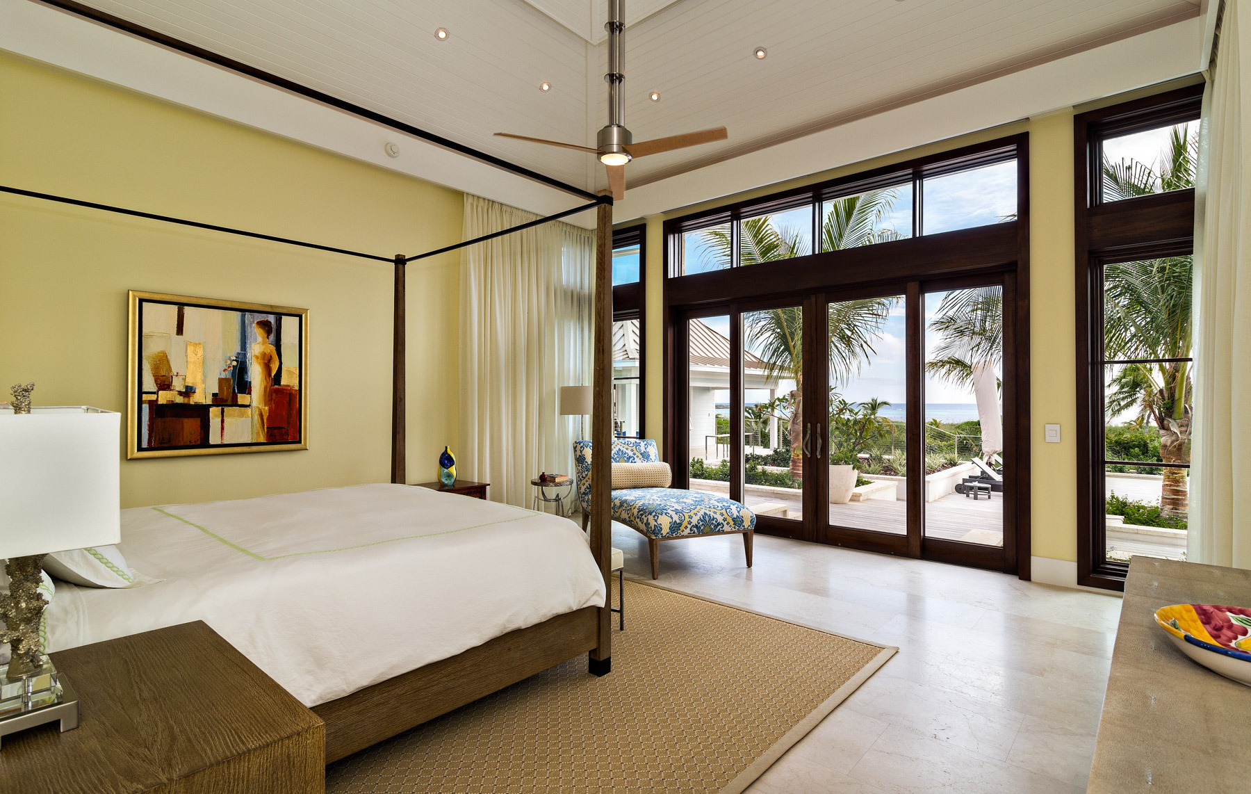 Master bedroom of a house in The Bahamas at The Abaco Club
