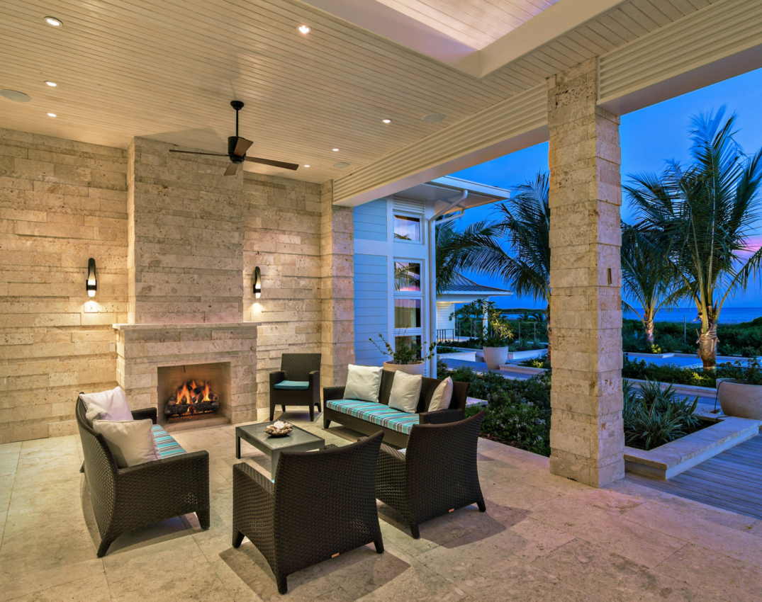 living area of a house in The Bahamas at The Abaco Club