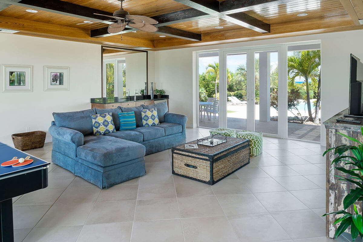 Modern open living concept of a house at The Abaco Club