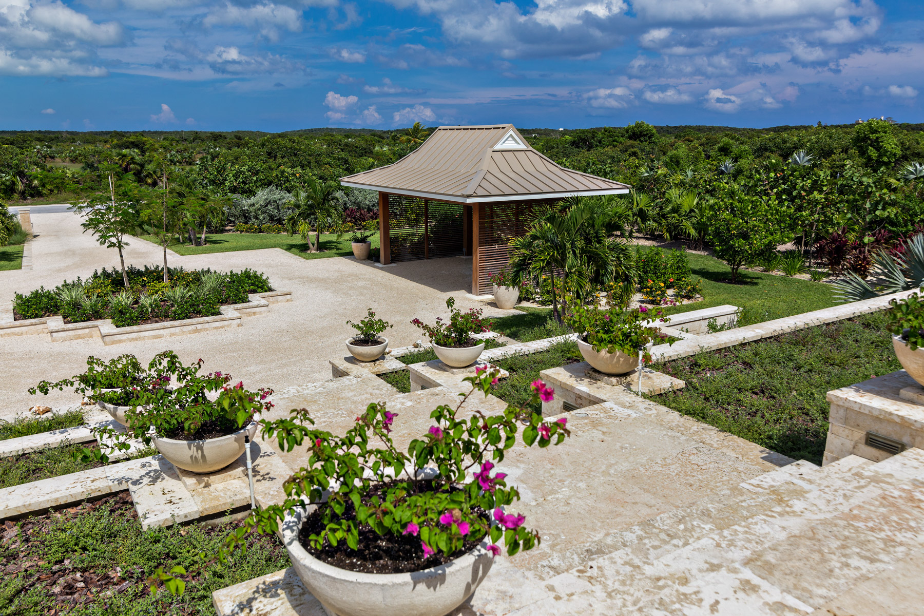 BBQ area of a house in The Bahamas at The Abaco Club