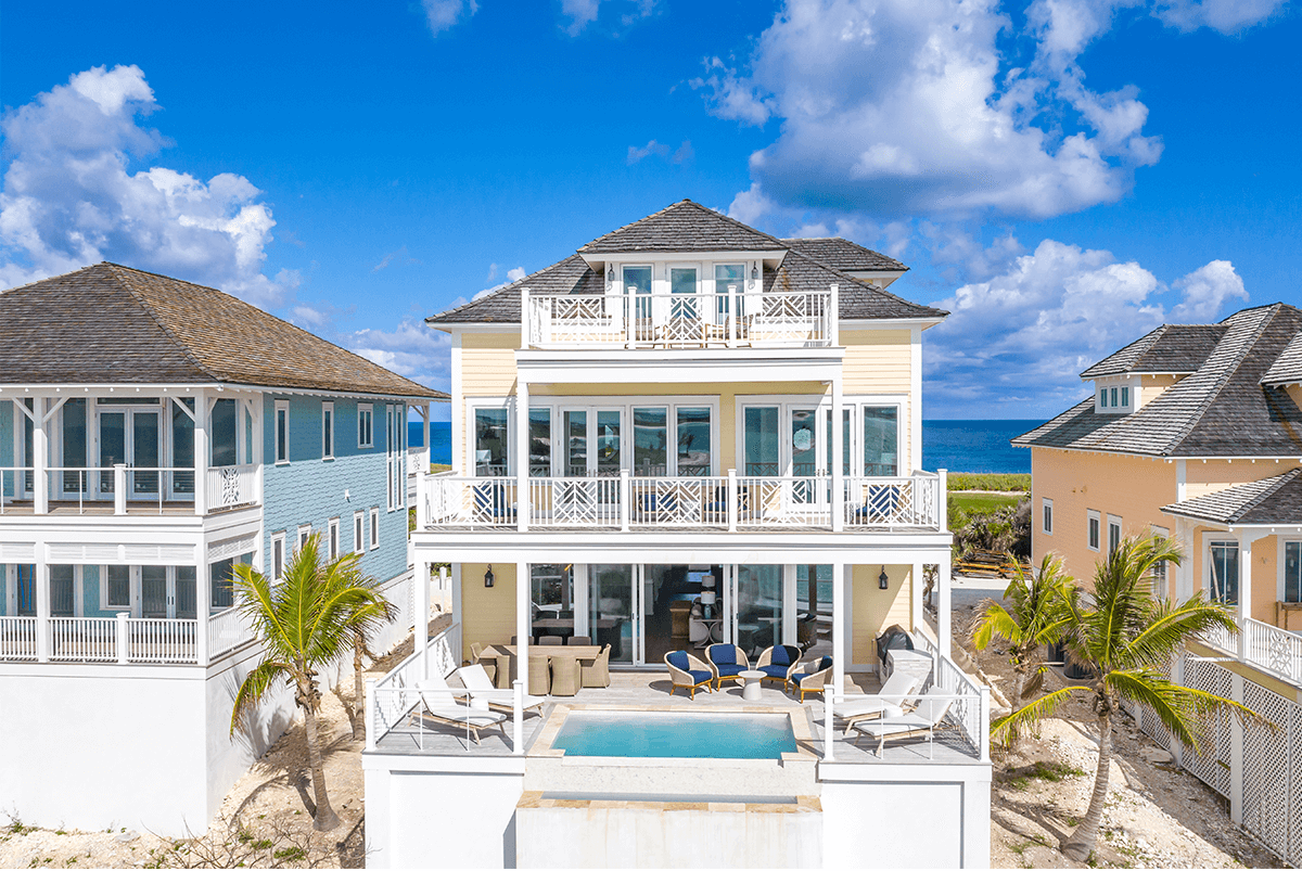 exterior view of Sea It All, a property at The Abaco Club