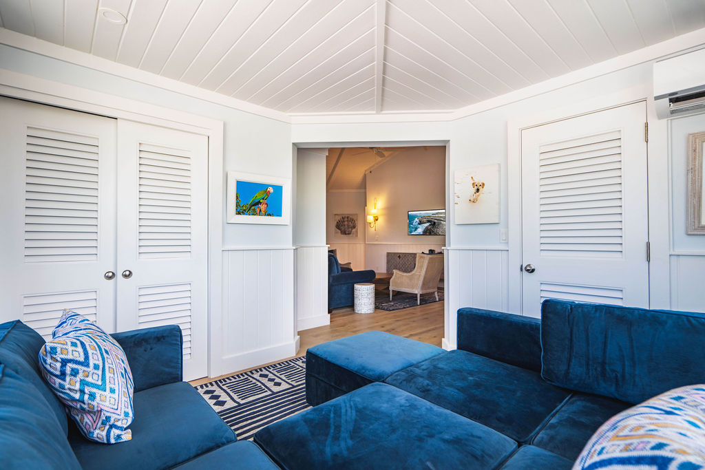 Resting area at a luxury beachfront property at The Abaco Club